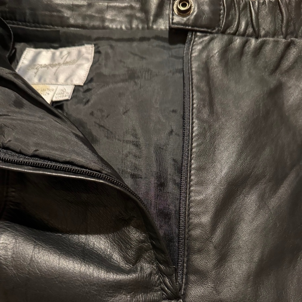 Leather A-Line Vintage Skirt - Picture 3 of 5